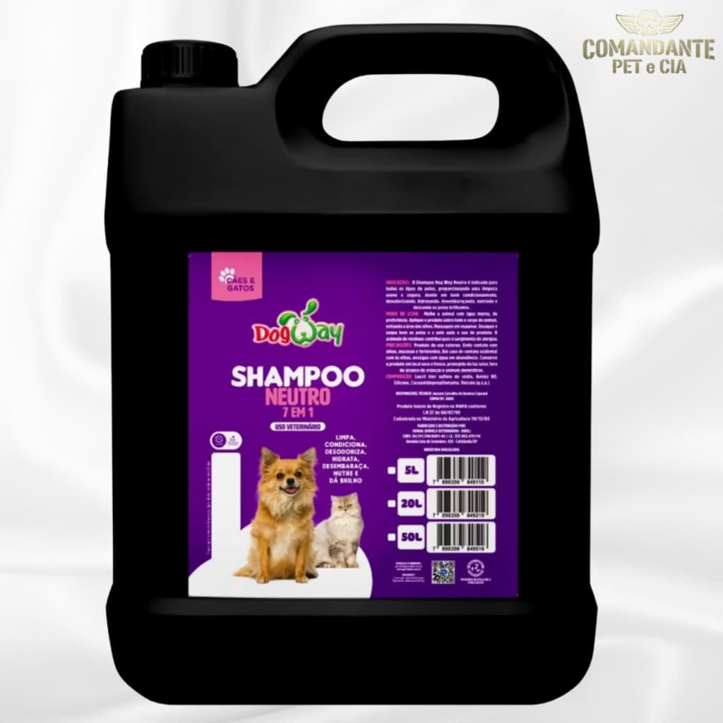 Shampoo Neutro DogWay Para Cães e Gatos - 5 Litros