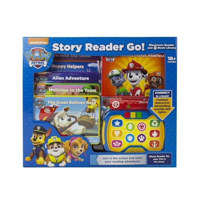 Leitor de Estórias Em Inglês Nickelodeon PAW Patrol Chase, Skye, Marshall e mais!