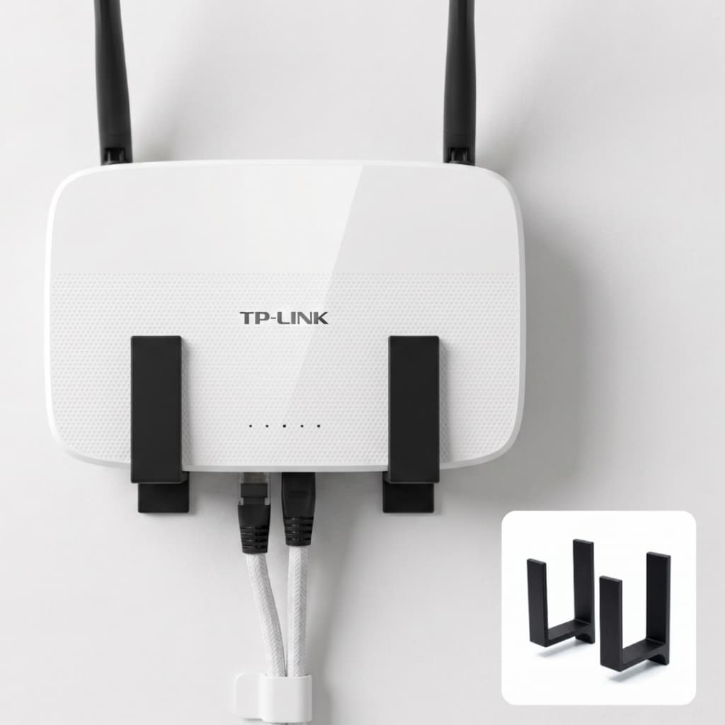 Suporte para Roteador de Parede – Sem Furo com Fita 3M Organizador WiFi Universal