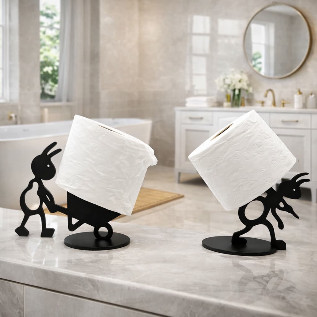 Porta Papel Higiênico Formiga Decorativo | Suporte Criativo Banheiro | Kit ou Unidade Moderno Estilo