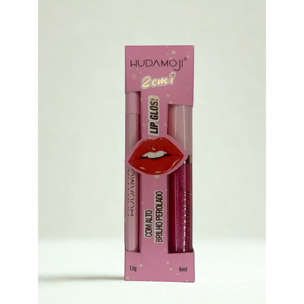 Kit um Lip Gloss e um Lápis para Contorno Labial | Hudamoji