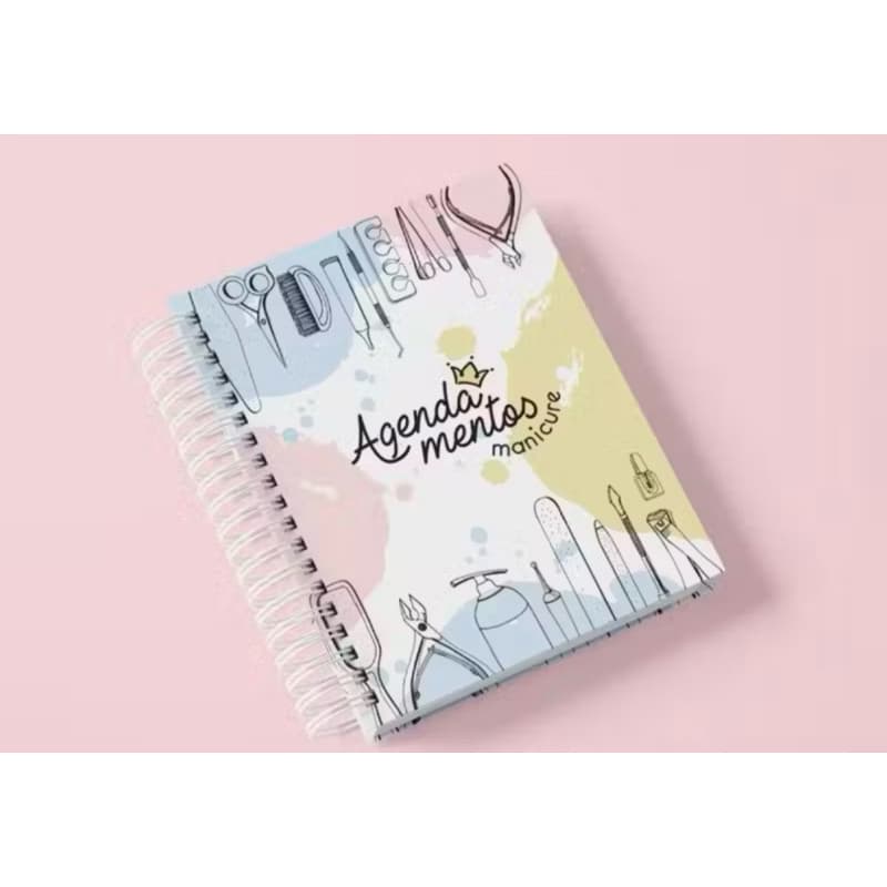 Miolo agendamento rosa manicure 120 folhas