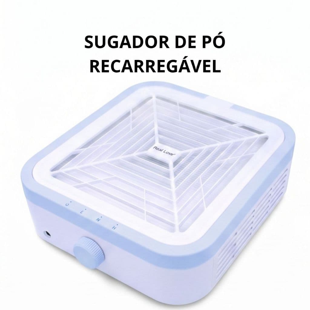Sugador Aspirador Coletor de Pó Recarregável para Unhas Portátil- Real Love