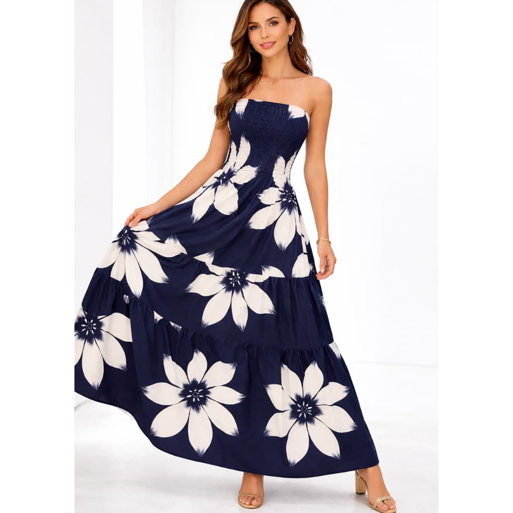 Vestido longo femenino tomara que caia AM