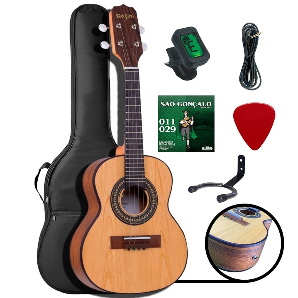 Cavaco Rozini RC10 Eletroacústico Estudante Kit Completo