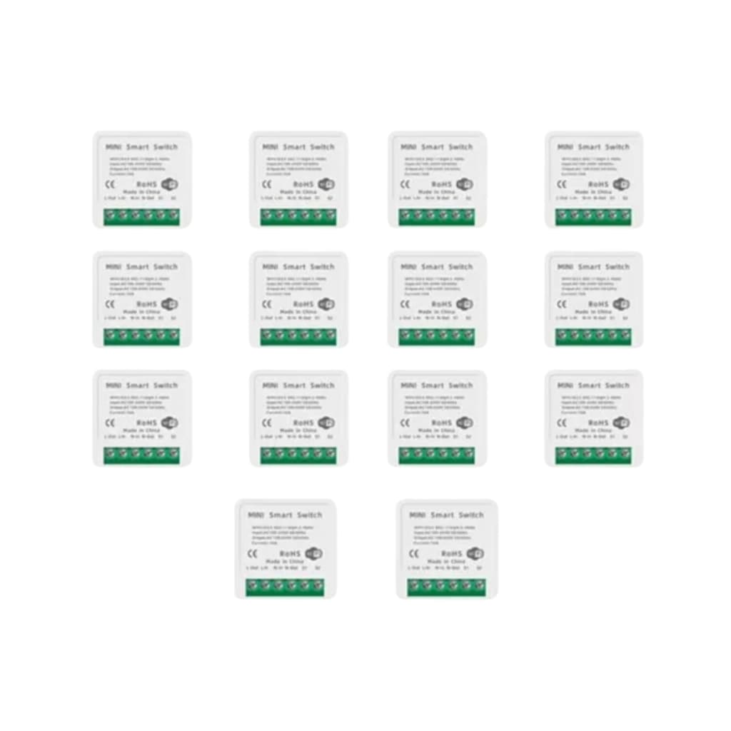 Kit 14un Interruptor Inteligente Mini Smart Switch Wifi Moderno Sem Fio Luz Alexa Interruptores
