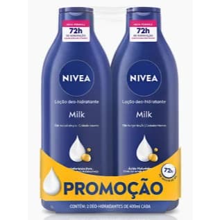 Kit Loção Hidratante Nivea Body Milk 400ml com 2 Unidades