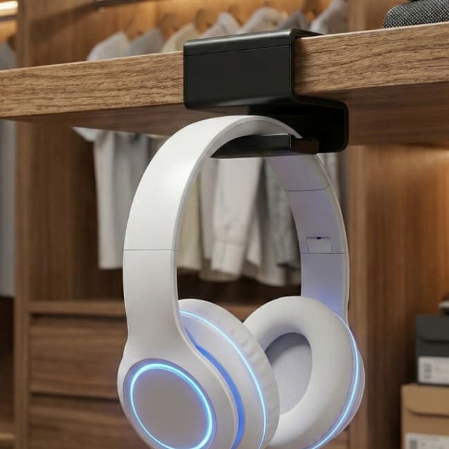 Suporte para Headset Gamer | Apoio para Fone de Ouvido de Mesa | Portátil Premium
