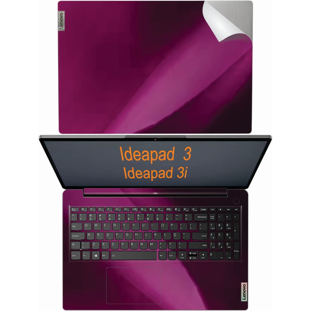 Kit adesivo Skin notebook Lenovo Ideapad 3 - 3i varias cores