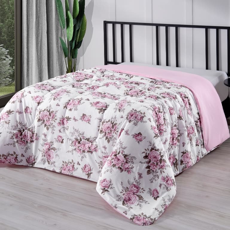Edredom Dupla Face Queen Percal 100% Algodão Estampado