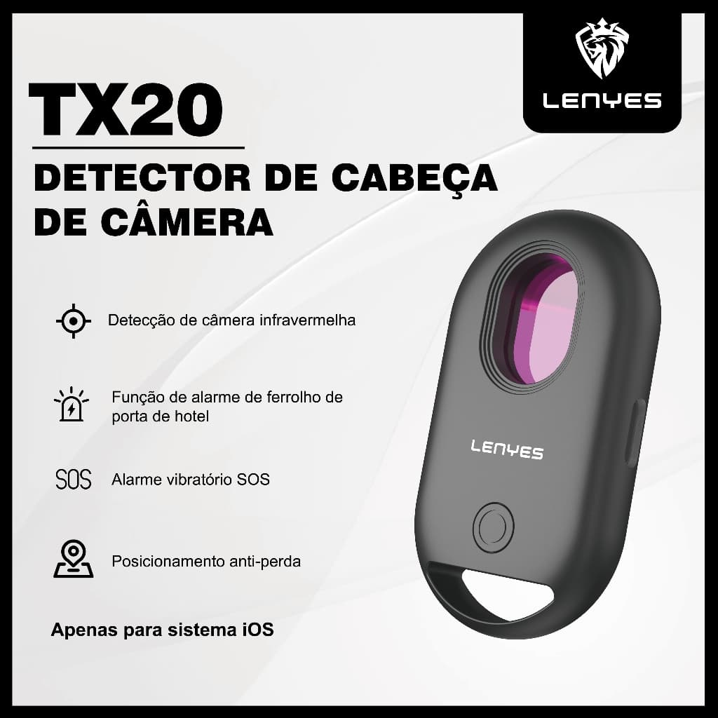 Rastreador anti-perda e detector de câmeras infravermelhas 2 em 1, compatível com iPhone LENYES