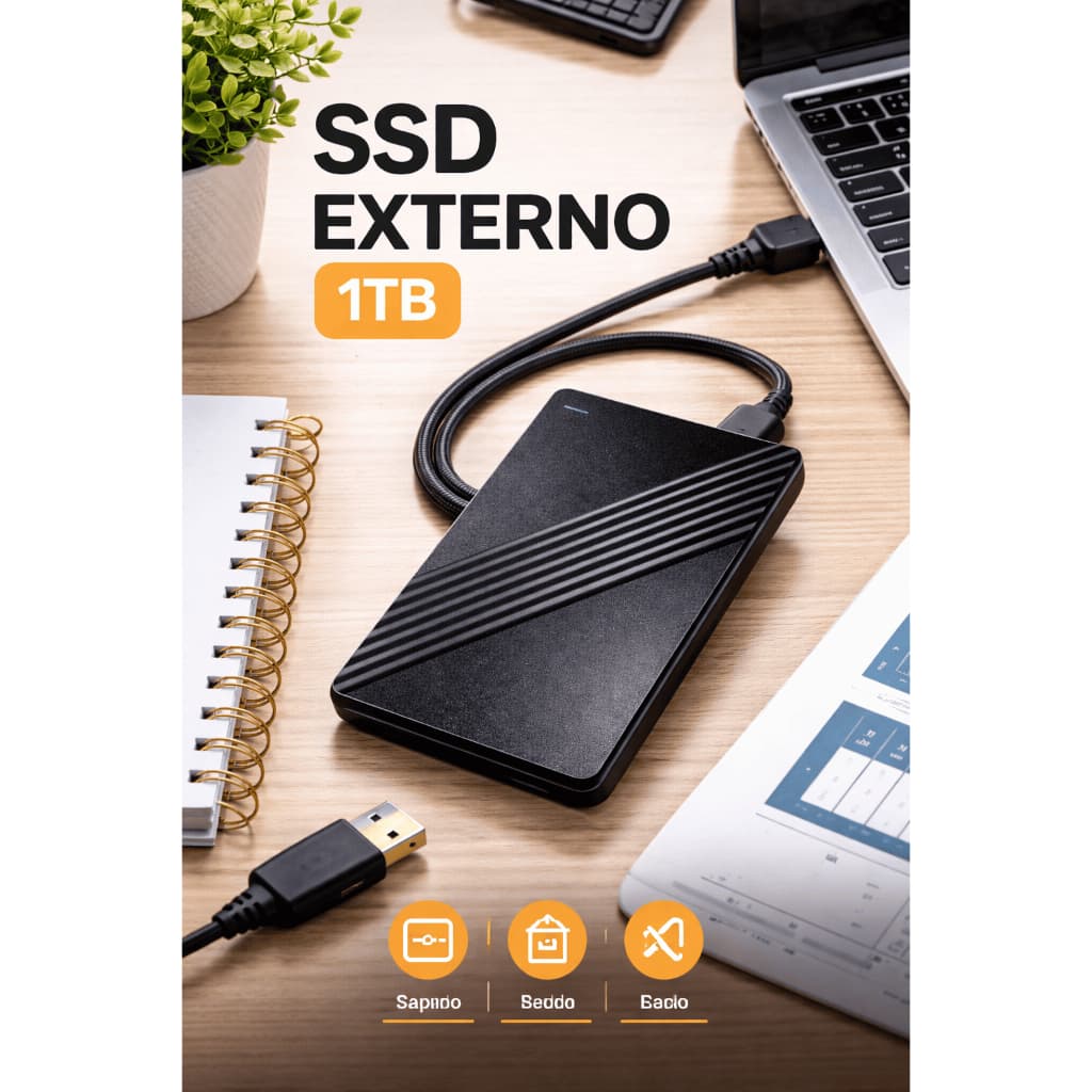 SSD Externo Nvme 1TB USB 3.1 Alta Velocidade