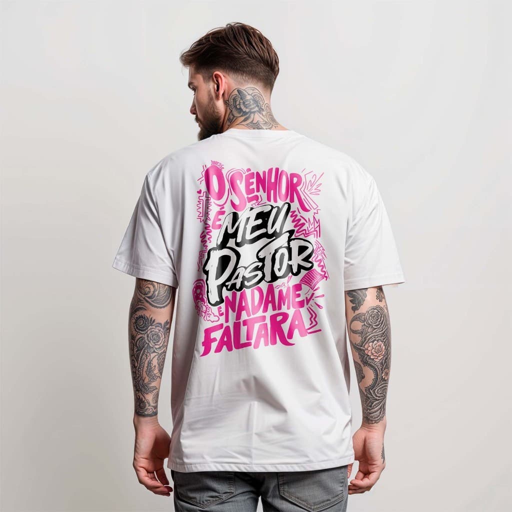 Camisa Oversized Senhor Pastor Academia Musculação Streetwear Algodão Penteado 30.1
