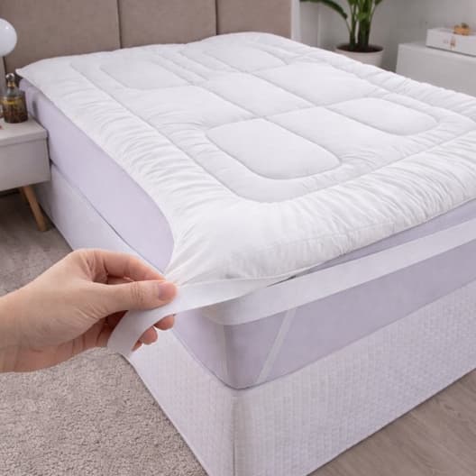 Pillow Top Protetor de Colchão 400 Fios Macio King Queen Casal Solteiro