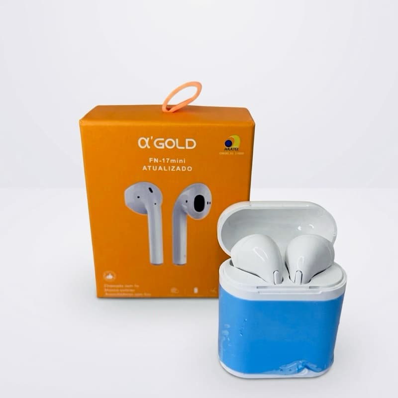 Fone Bluetooth 17 Mini A’Gold Sem Fio Original Som Estéreo Com Microfone Android iPhone Promoção