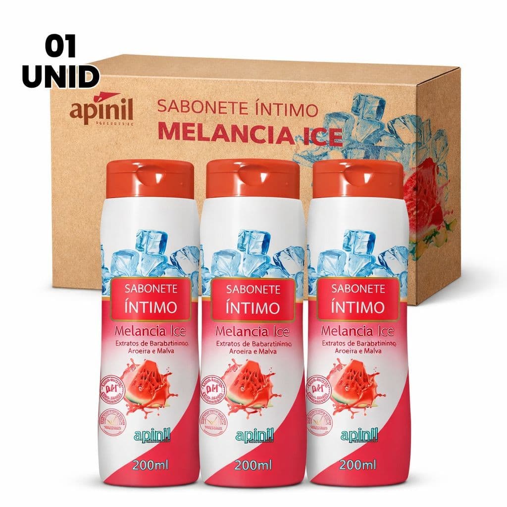 SABONETE ÍNTIMO FEMENINO MELANCIA ICE 200ML 01 UNIDADE APINIL
