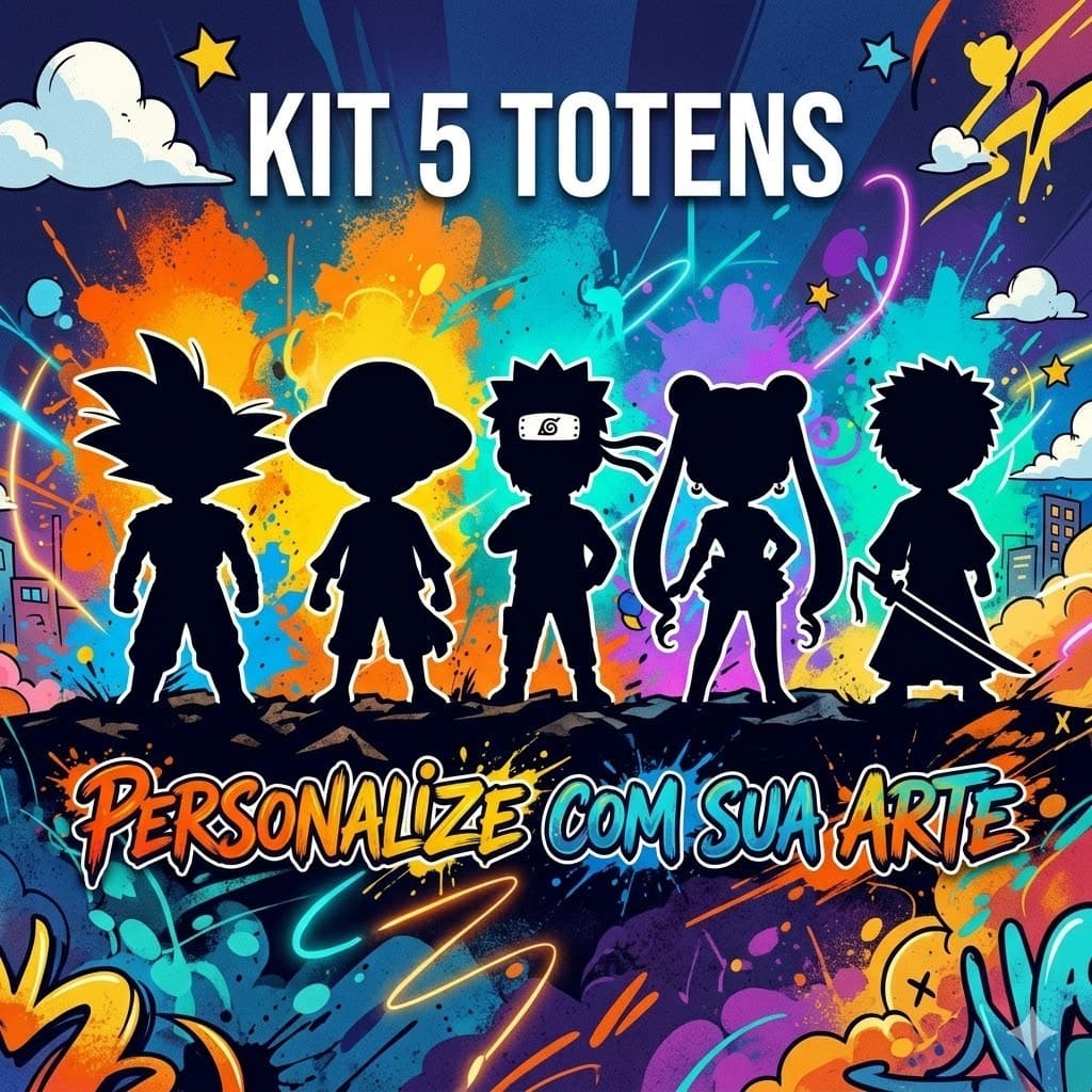 kit Totens Display Personagens de Mesa personalizado com sua arte pacote com 5 - 10 und