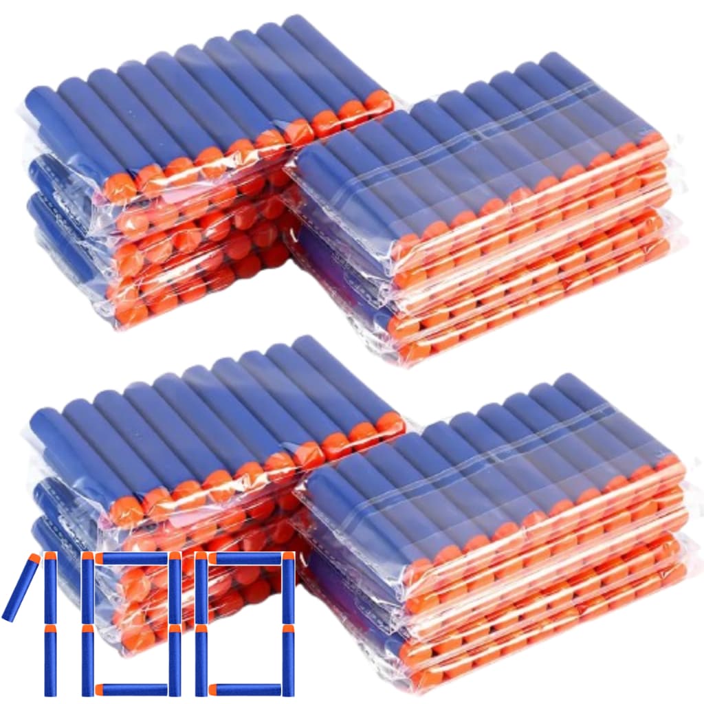 50 ou 100 Dardos Para Nerf 7cm De Refil Balas De Brinquedo Infantil