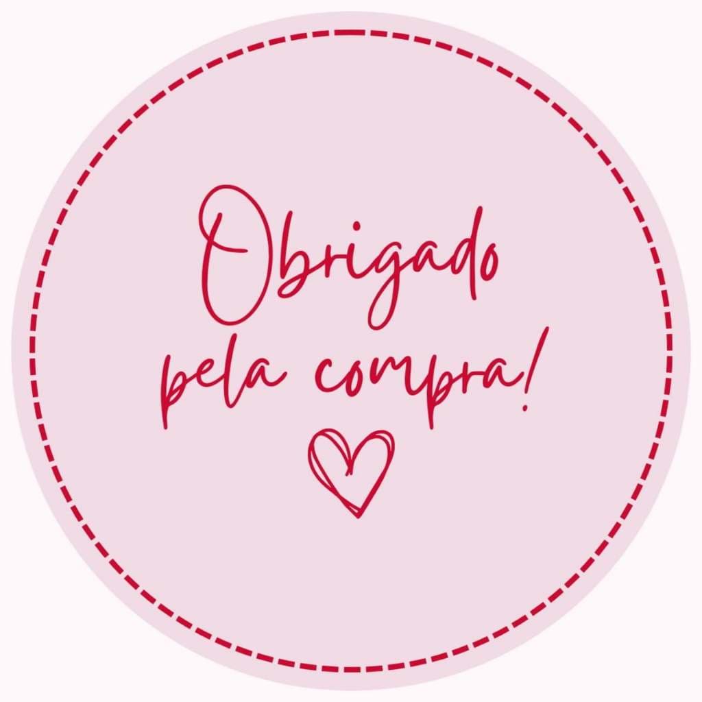 Adesivos Obrigada pela compra 4x4 cm