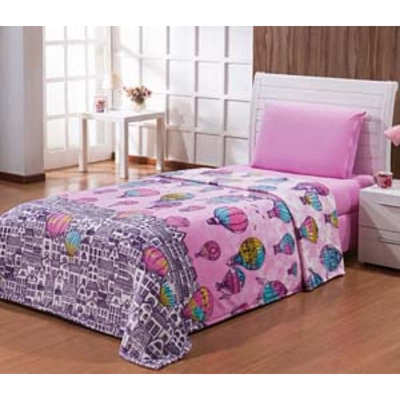 Cobertor Manta Solteiro Infantil Menina Unicórnio Antialérgica Envio de estampas aleatórias/variadas