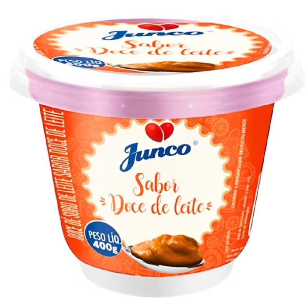 Doce de Leite 400g Junco Cremoso Para Rechear ideal bolos, pao de mel e tortas, dia das maes fitness academia proteina