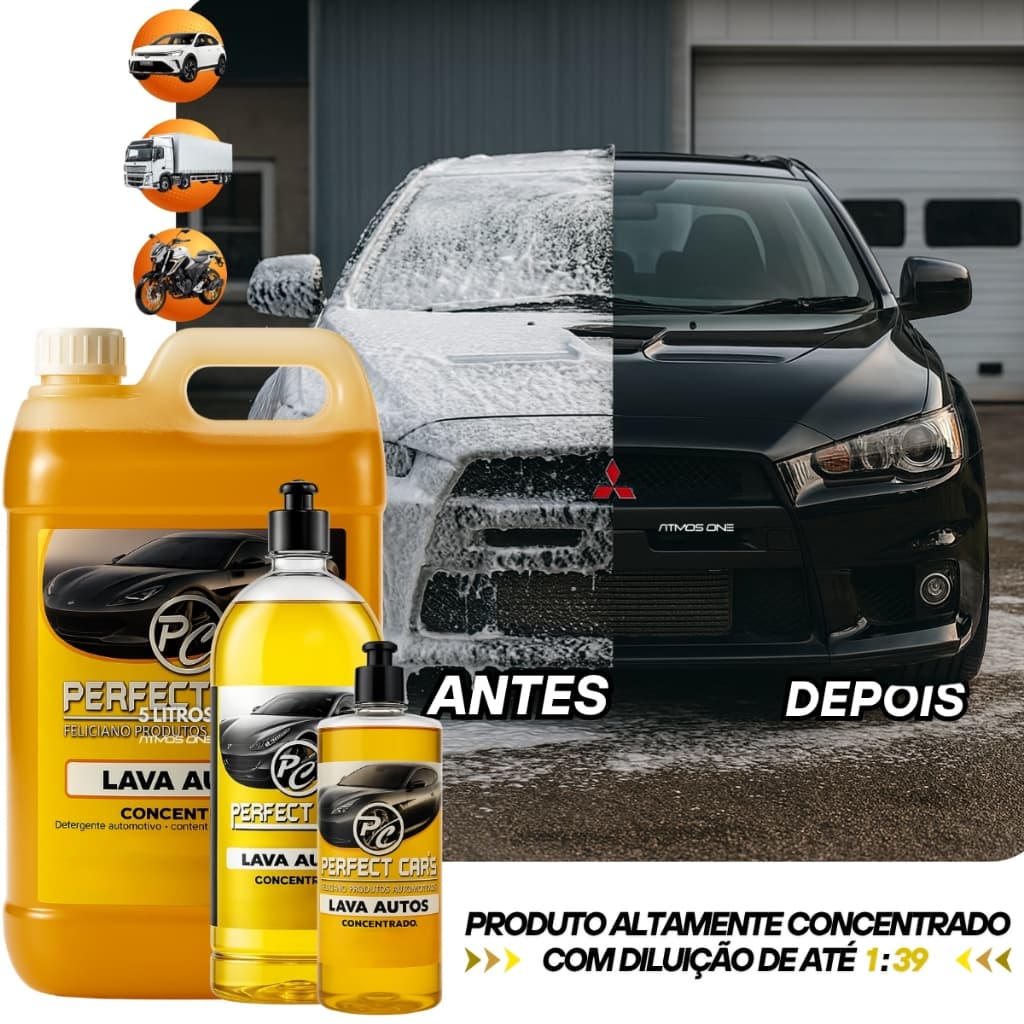 Shampoo Automotivo Neutro Produtos Sabão para Lavar Carro Shampoo Automotivo Snow Foam 500 ml 1L 5L