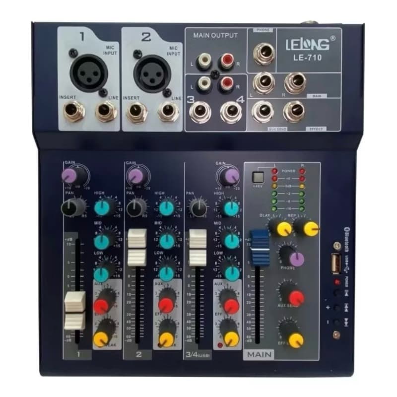 Console Mesa de Som Lelong LE-710 de mistura 110V/220V