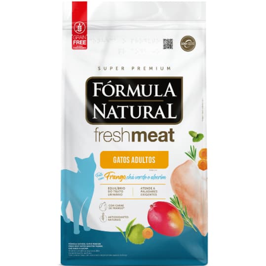 Ração Fórmula Natural Fresh Meat Gatos Adultos Frango, chá verde e alecrim 1 kg