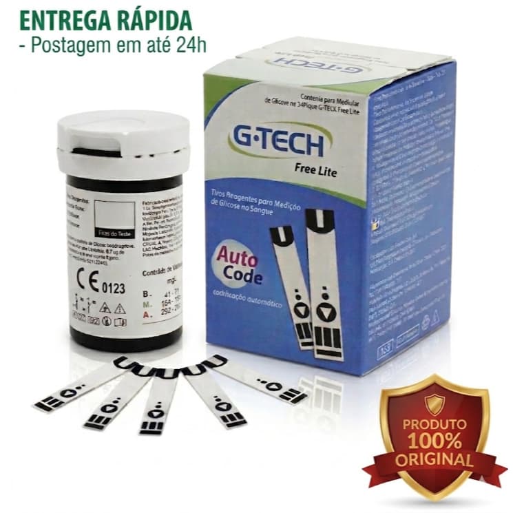 Tiras de Teste de Glicose G-Tech Lite