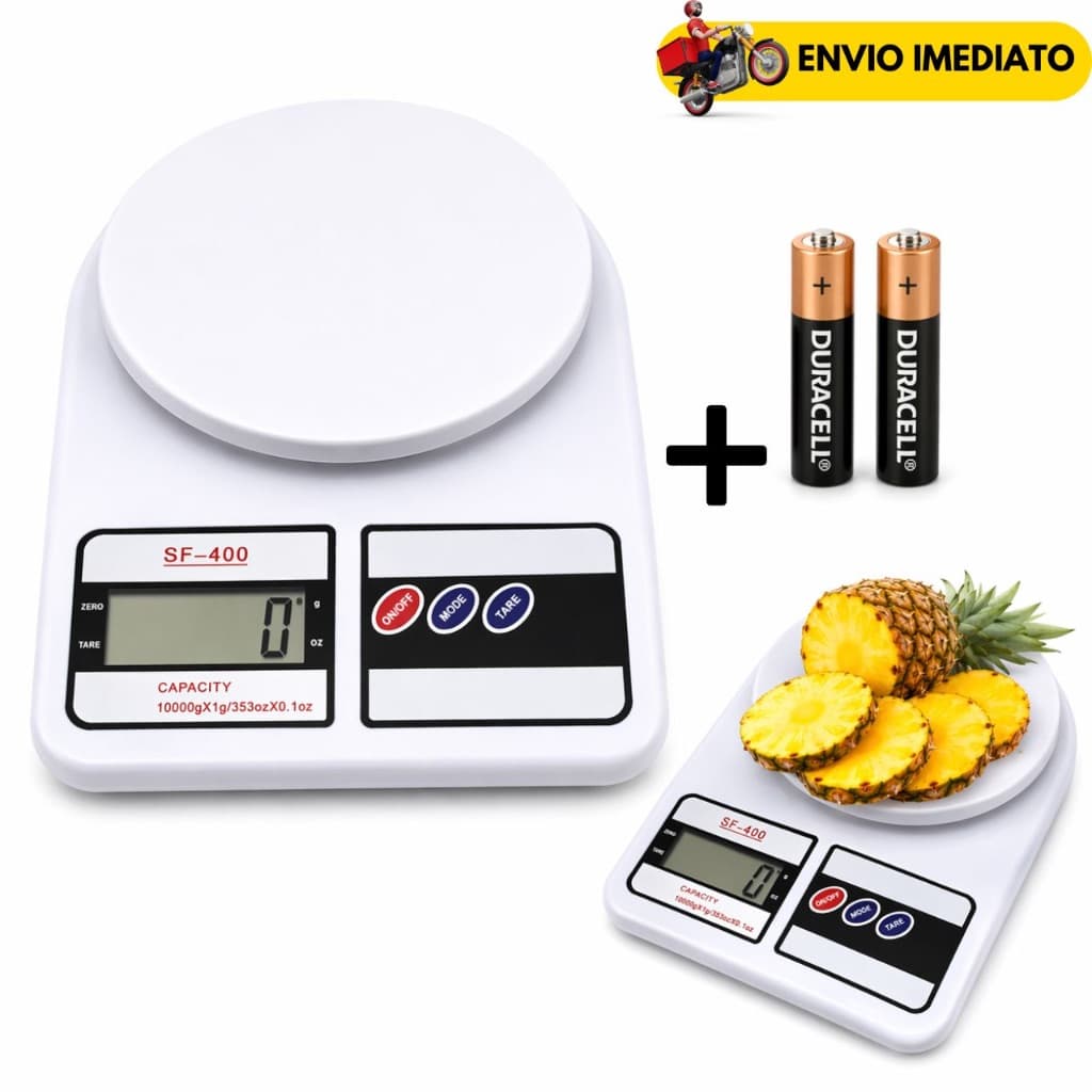 Balança de Cozinha Digital 10kg Alta Precisão Com Tara Profissional Receitas Dieta Fitness Portátil Nutrição Confeitaria
