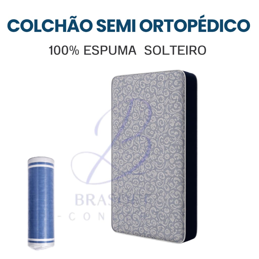 Colchão Solteiro Espuma Semi-Ortopédico D33 Conforto e Durabilidade