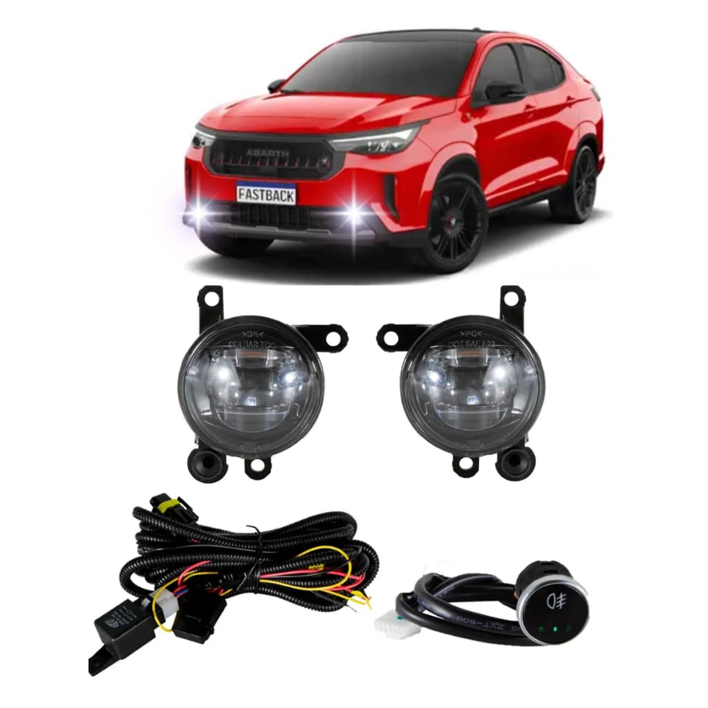 JOGO DE FAROL DE MILHA NEVOEIRO DO FASTABCH 2026 COM LAMP/ DE LED EMBUTIDO