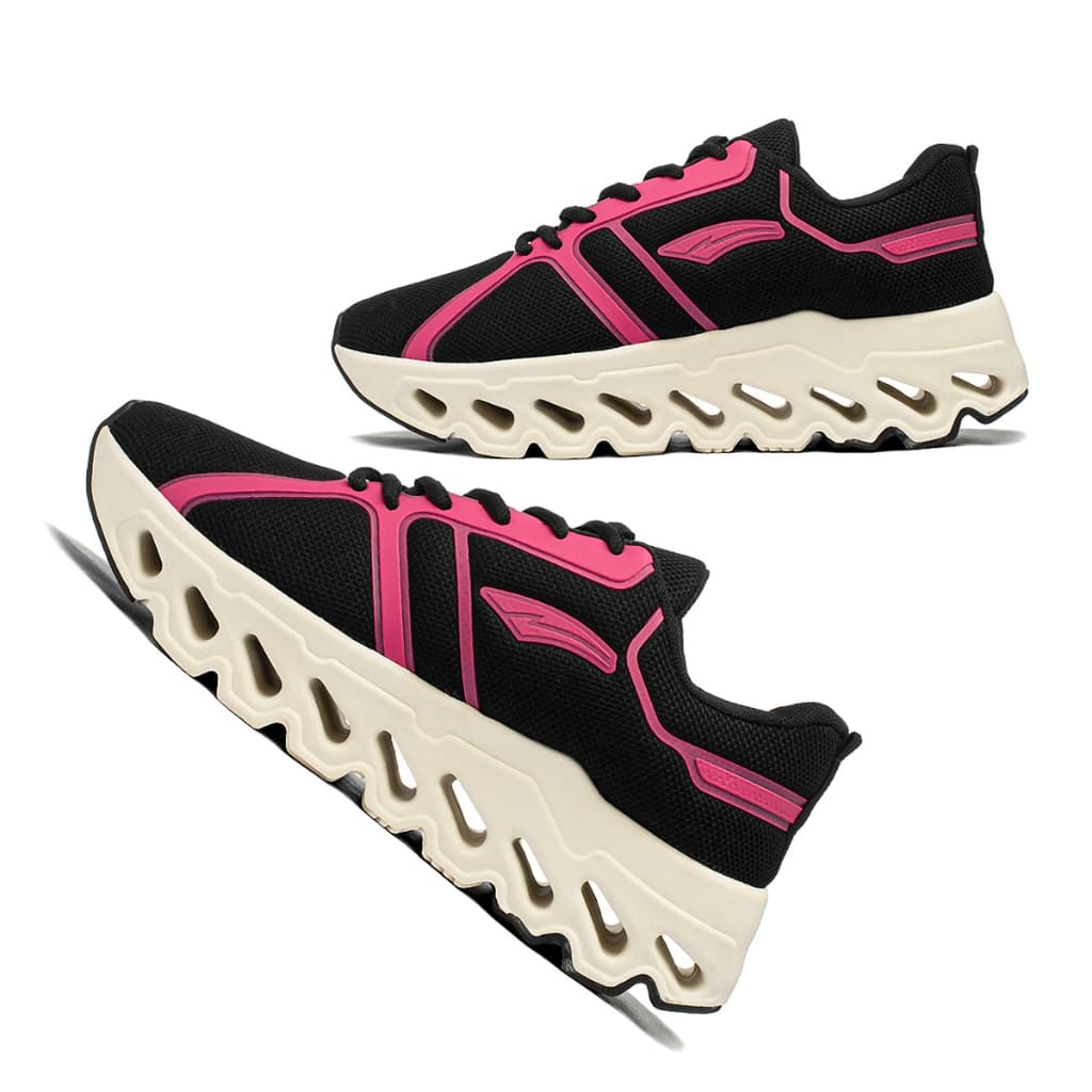 Tênis Feminino Masculino Estiloso branco pink super moderno