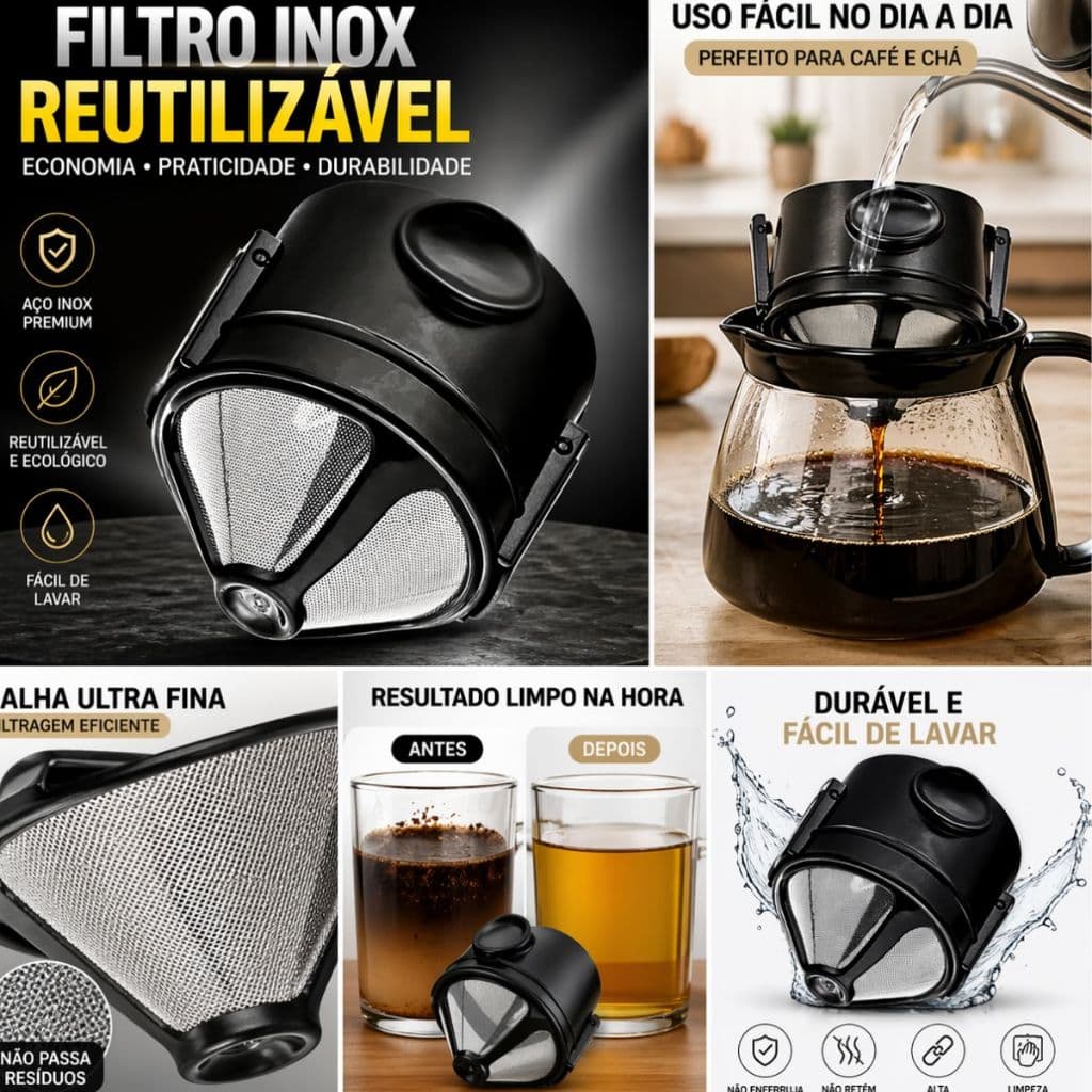 Filtro de Café Dobrável Portátil Silicone Reutilizável Camping Viagem Coador Prático
