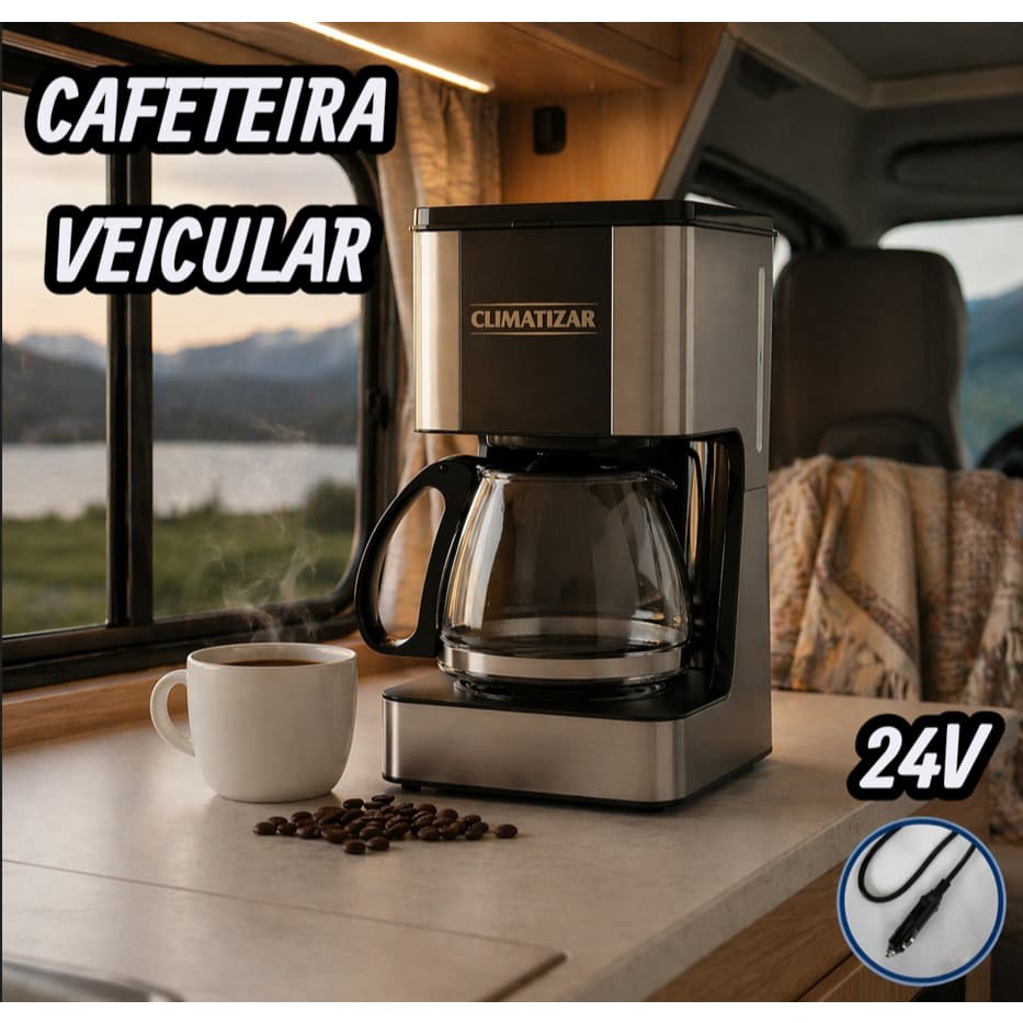 Cafeteira Elétrica Automotiva 24volts Climatizar 500ml 250w