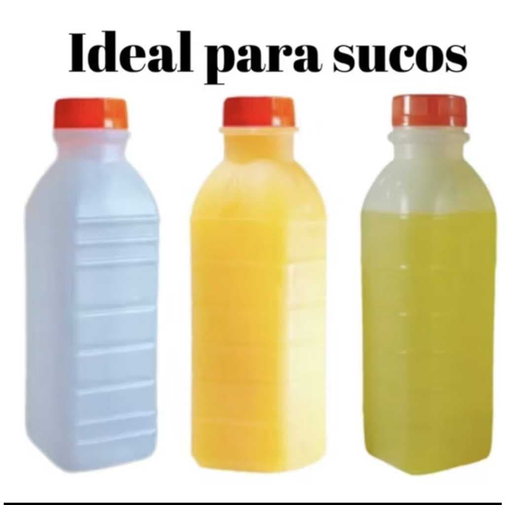 100 Garrafas Plástica Transparente Descartável De 500-ML E 1-L Ideal Para Caldo De Cana, Sucos, agua De Coco, Bebidas.