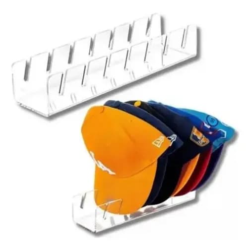 Kit 04 Suporte Organizador De Bonés Em Acrílico Expositor
