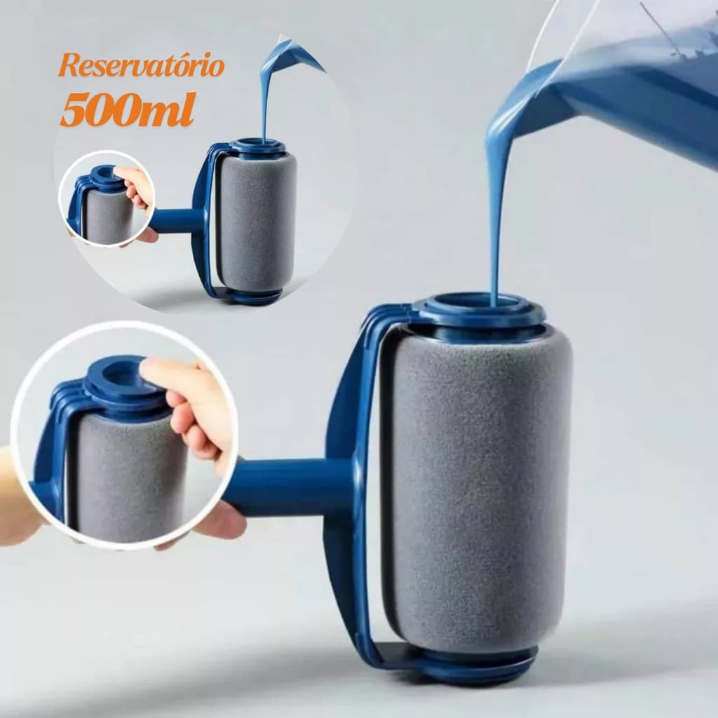Rolo De Pintura Com Reservatorio de 500ml facilidade e praticidade para pintar sem respingo