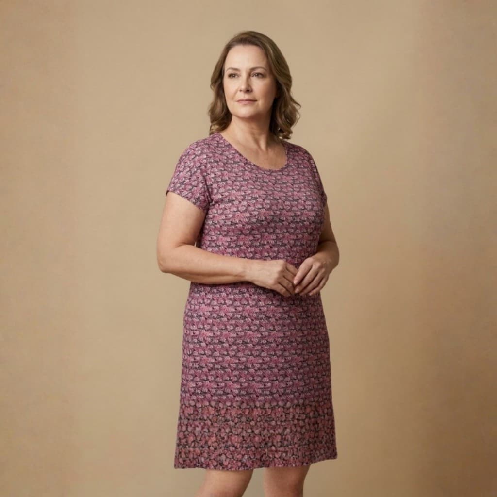 Vestidos Senhora Soltinhos Estampados Feminino Plus Size G1 G2 G3 Fresquinho Calor Verão