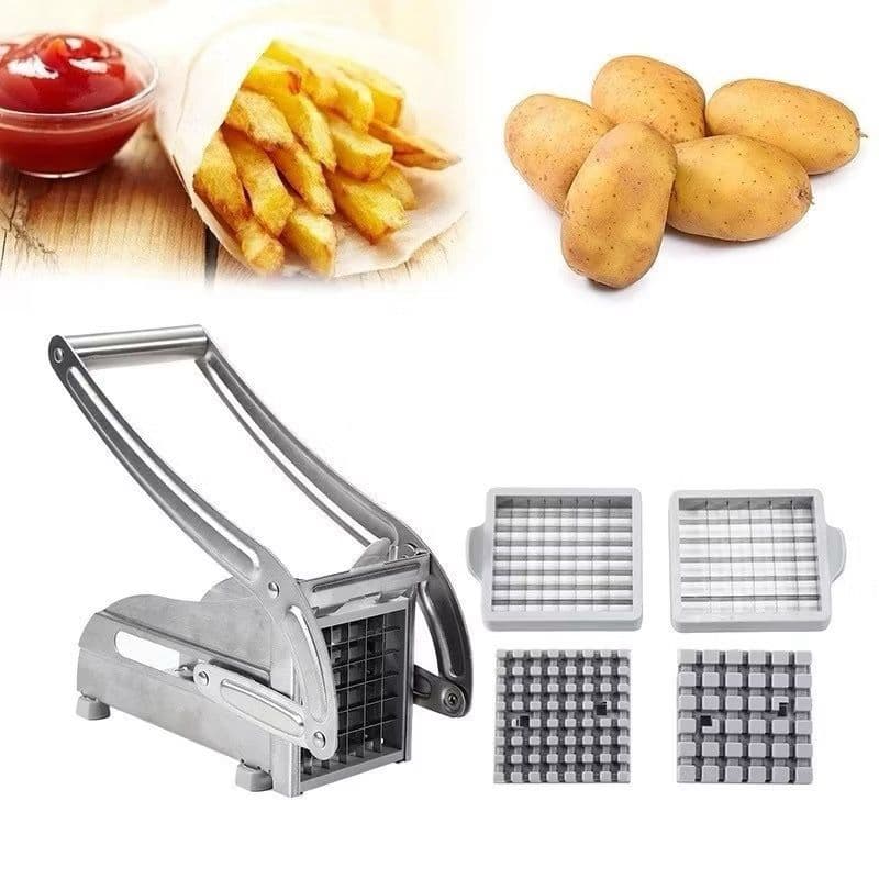Cortador de Batata Palito Profissional, Fatiador de Legumes Frutas Fatiador de Batatas Duas Espessuras Cortador Legumes
