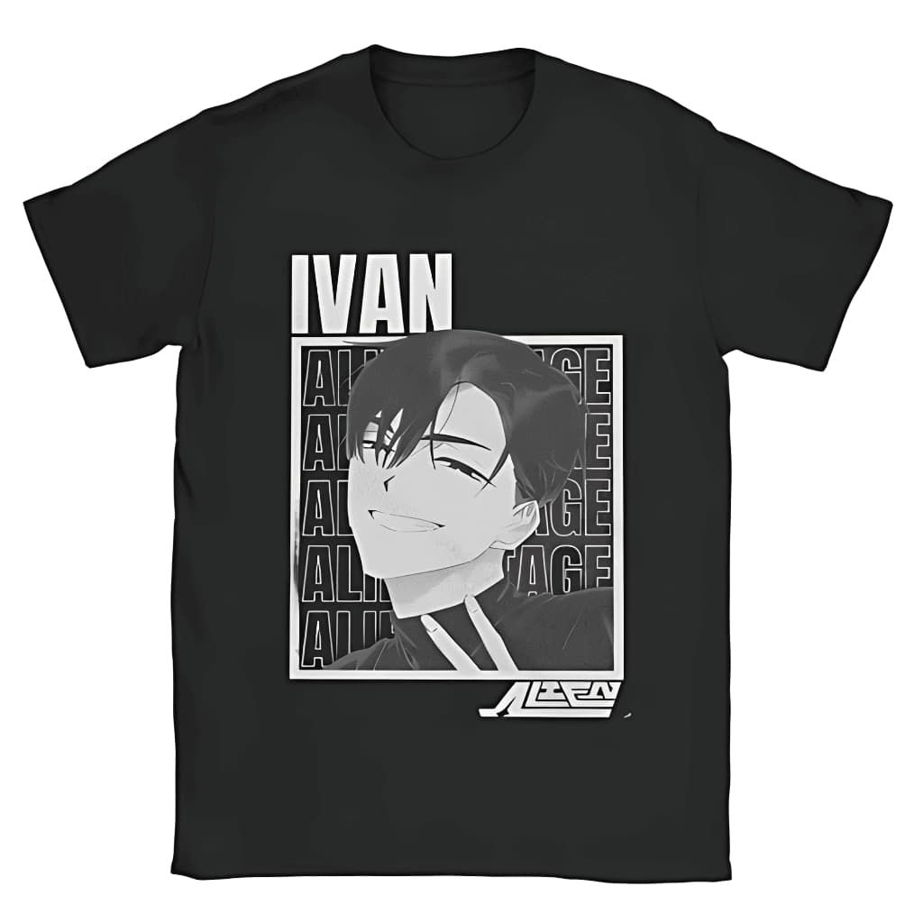 Camiseta Camisa Personagem Ivan Alien Stage Design Preto e Branco Blusa 100% Algodão Unissex Adulto/Infantil