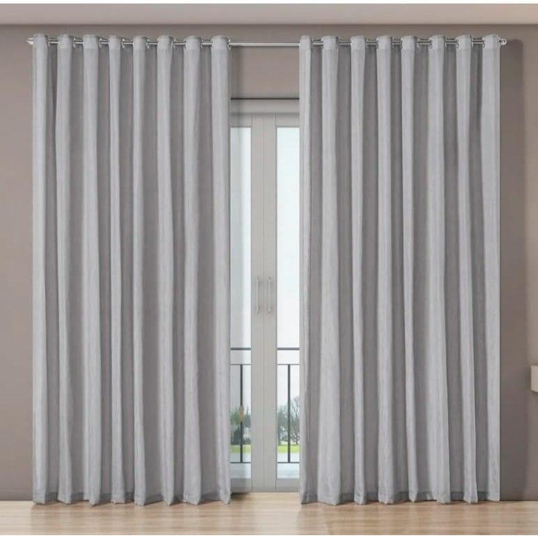 Cortina Voil Gaze de Linho com Forro Microfibra Para Quarto e Sala 5,00m x 2,50/2,80m de Altura