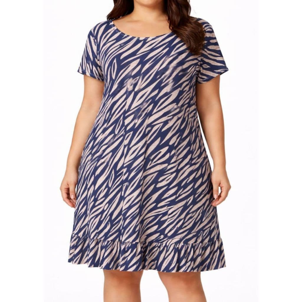 Vestido Com Babadinho Barra Malha Fria Liganete Moda Casual Ótima Opção para Evangélicas