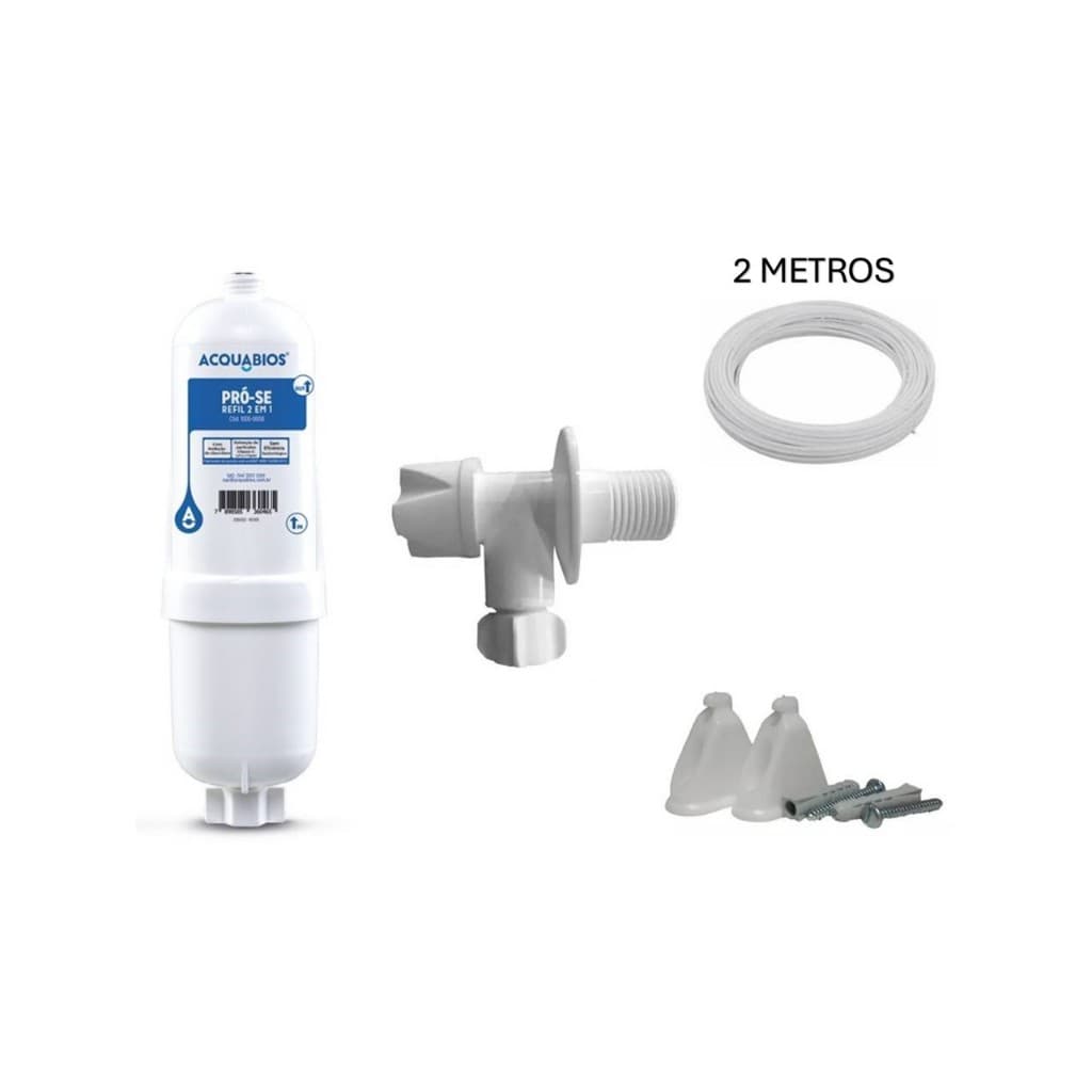 Refil Compatível Everest + Suporte de parede + Registro + 2m manguiera original Everest 3/8