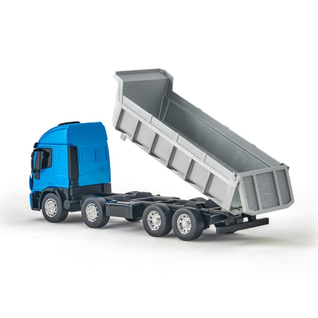Brinquedo Caminhão Basculante Iveco Tector Teto Alto Basculante Bi-Truck - Usual Brinquedos
