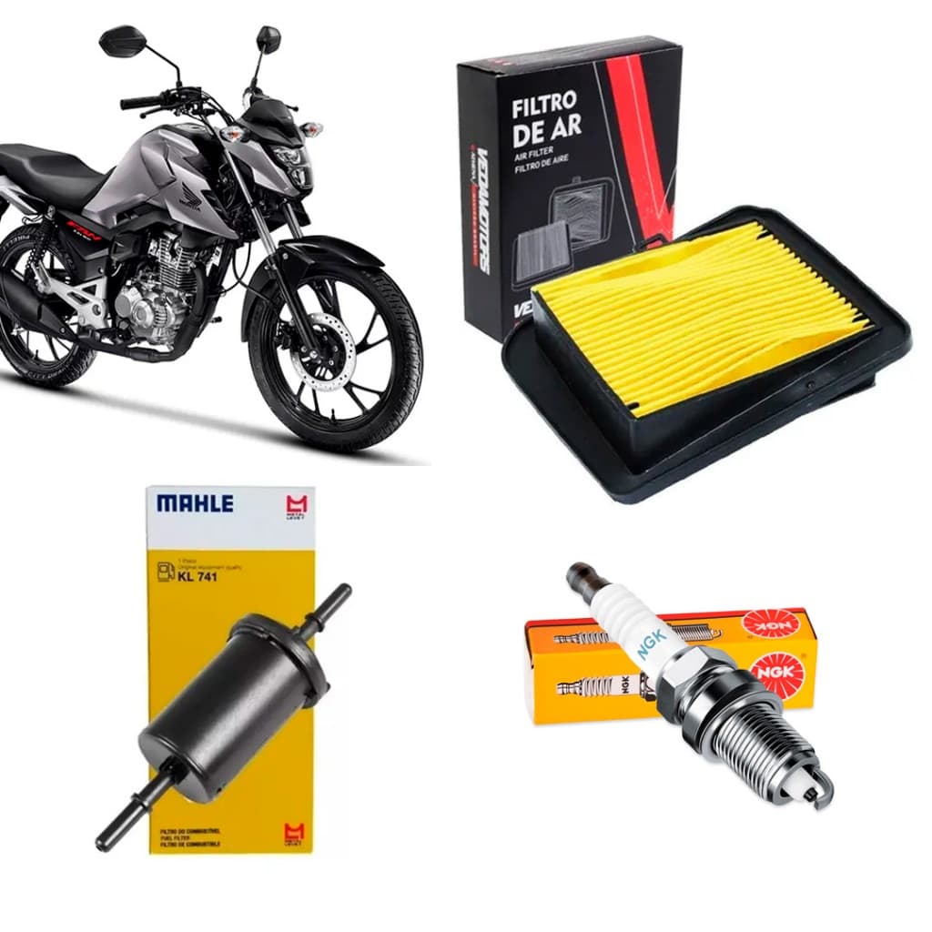 Kit Revisão CG 160 Start Fan Titan 2017 a 2026 Filtros e Vela NGK Mahle Vedamotors