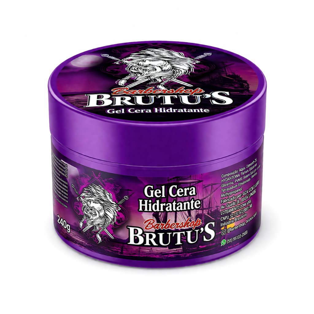 Gel Fixador Hidratante 240g Brutu's para Cabelos Modelagem e Fixação Duradoura