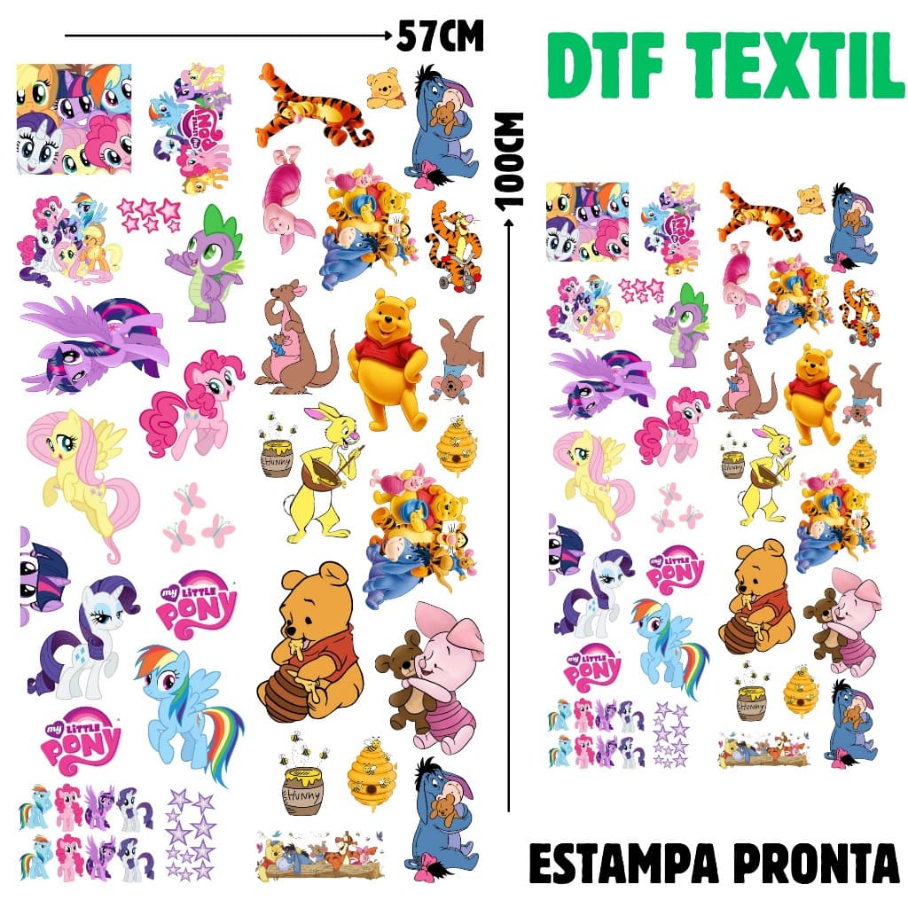 Aplique Termocolante DTF Textil Estampa Para Tecidos e Camisetas Artes Pronta 6060-61 Envio 24hs