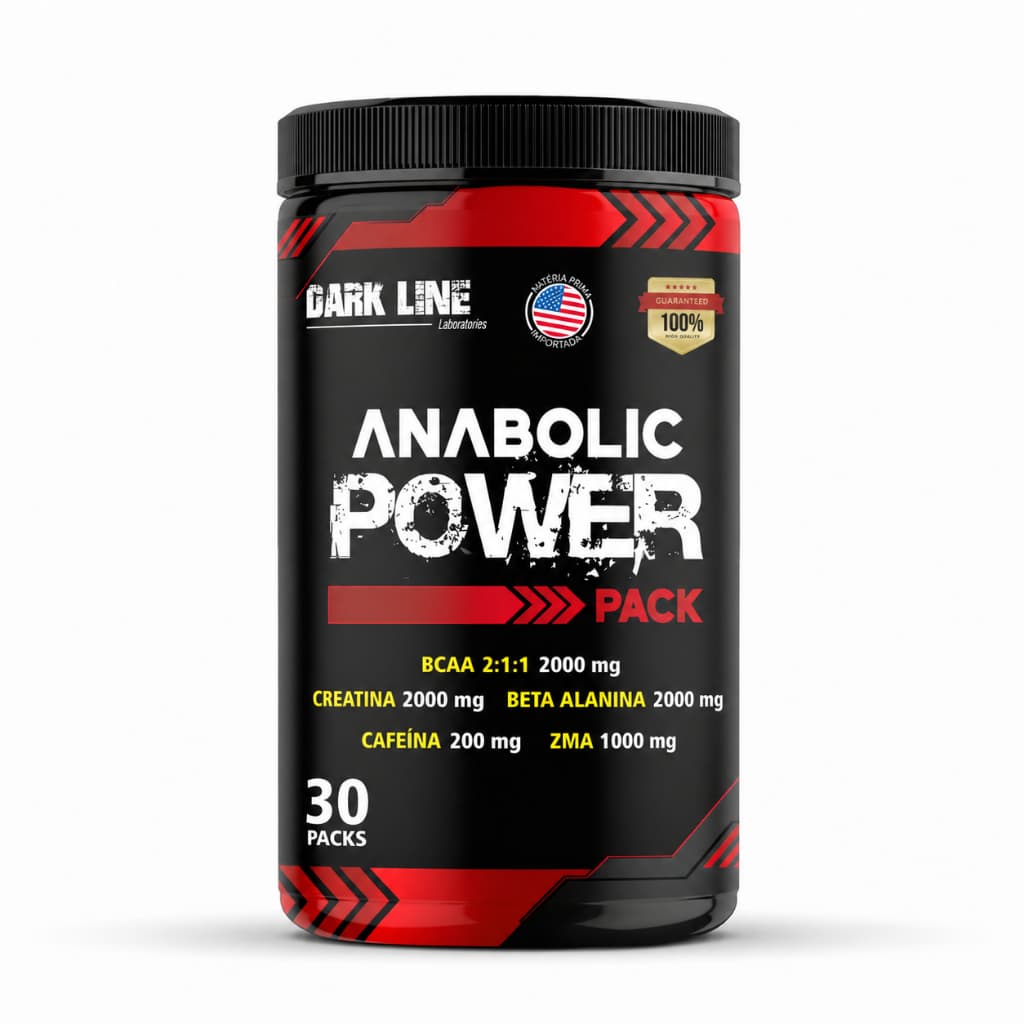 Anabolic Power Pack Dark Line 30 Packs – Suplemento com Creatina | Ganho de Massa e Energia
