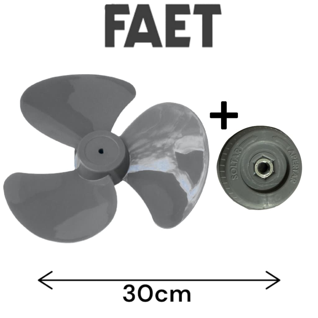 Hélice Faet 30cm 3 pás + Trava de Segurança
